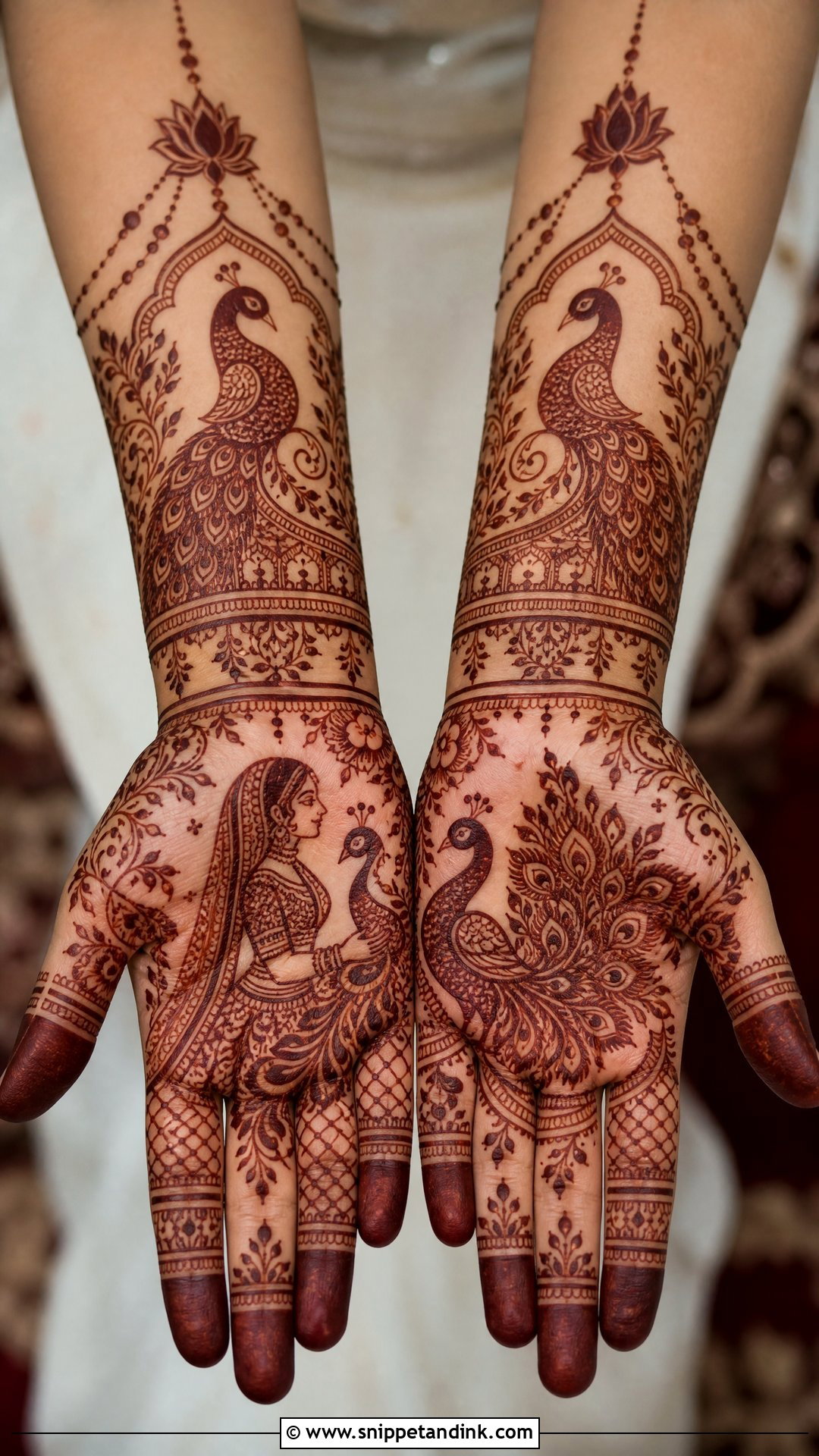 Peacock Groom Mother Mehndi Design - Snippet and Ink - 20 Groom Mother Mehndi Design Ideas