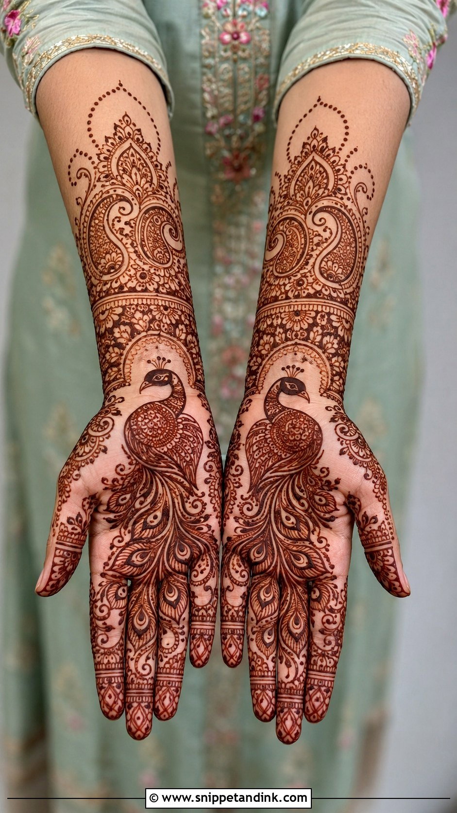 Peacock Hand Mehndi Design - Snippet and Ink - 35 Hand Mehndi Designs