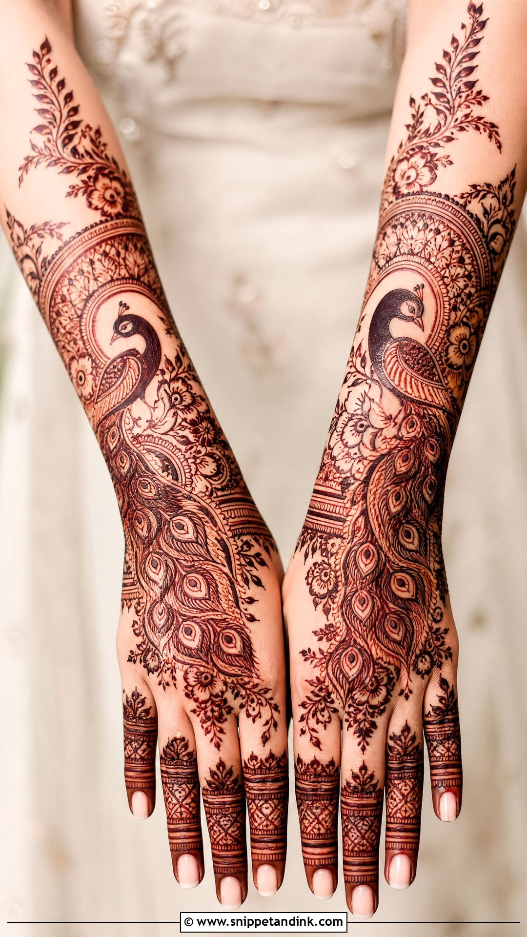 Peacock Hindu Bridal Mehndi Design - Snippet and Ink - 25 Hindu Bridal Mehndi Designs