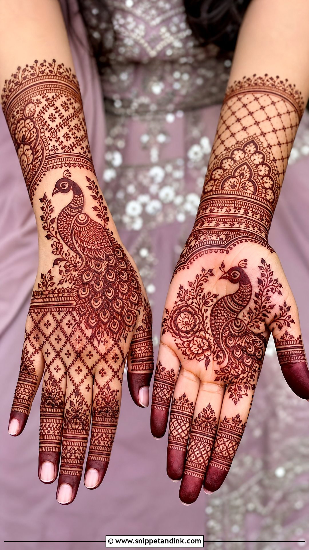 Peacock Jaali Bridal Mehndi Design - Snippet and Ink - 20 Peacock Bridal Mehndi Designs