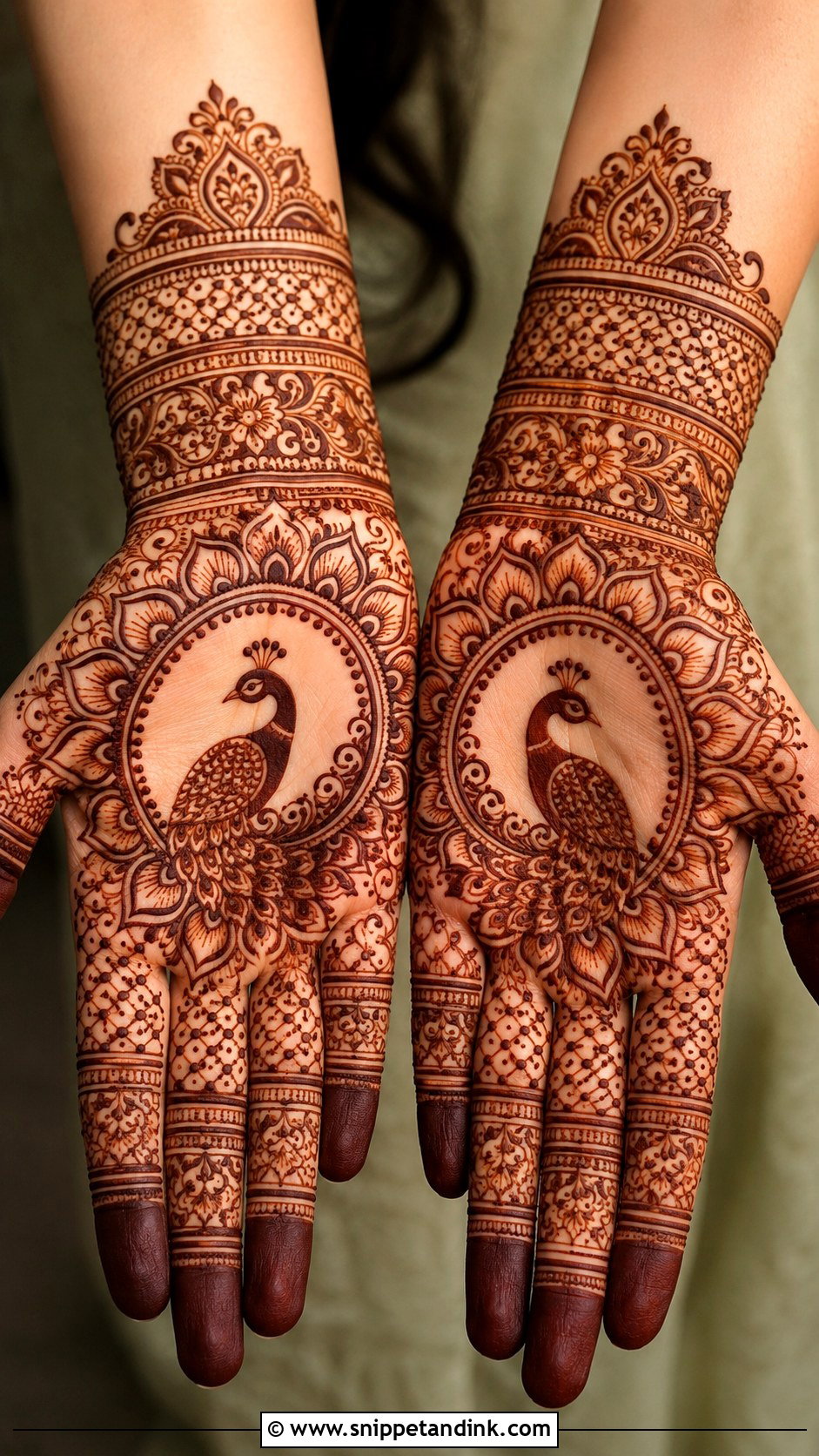 Peacock Karwa Chauth Mehndi Design - Snippet and Ink - 35 Peacock Mehndi Designs