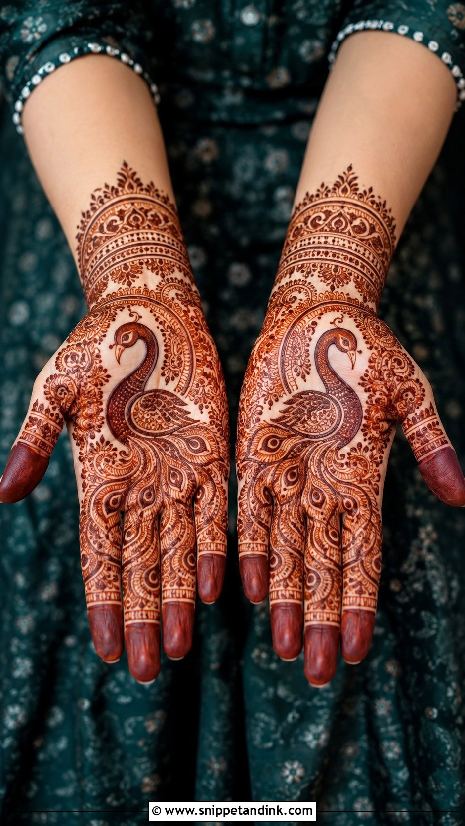 Peacock Mehndi Design - Snippet and Ink - 30 Elegant Mehndi Designs