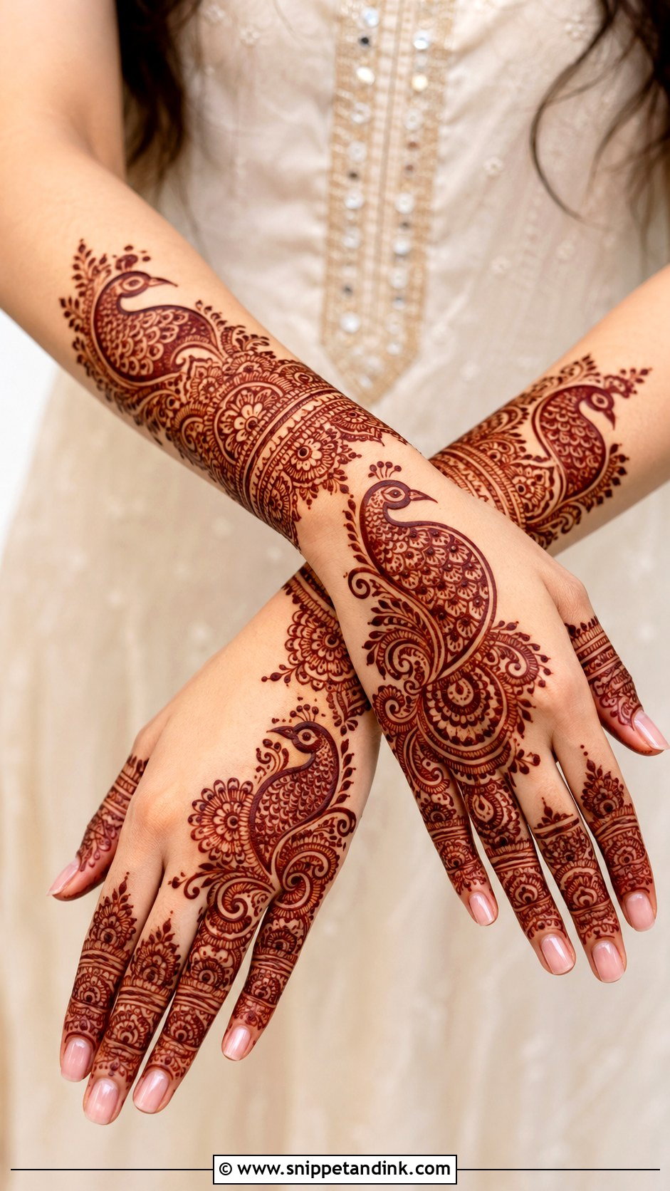 Peacock Mehndi Design - Snippet and Ink - 35 Stylish Mehndi Designs