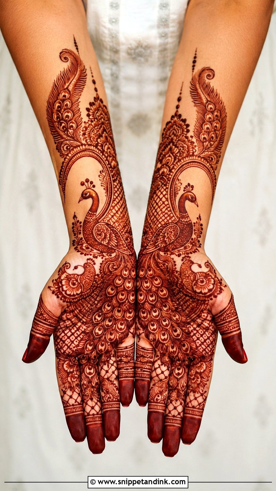 Peacock Mehndi Design - Snippet and Ink - 35 Henna (Mehndi) Design Ideas