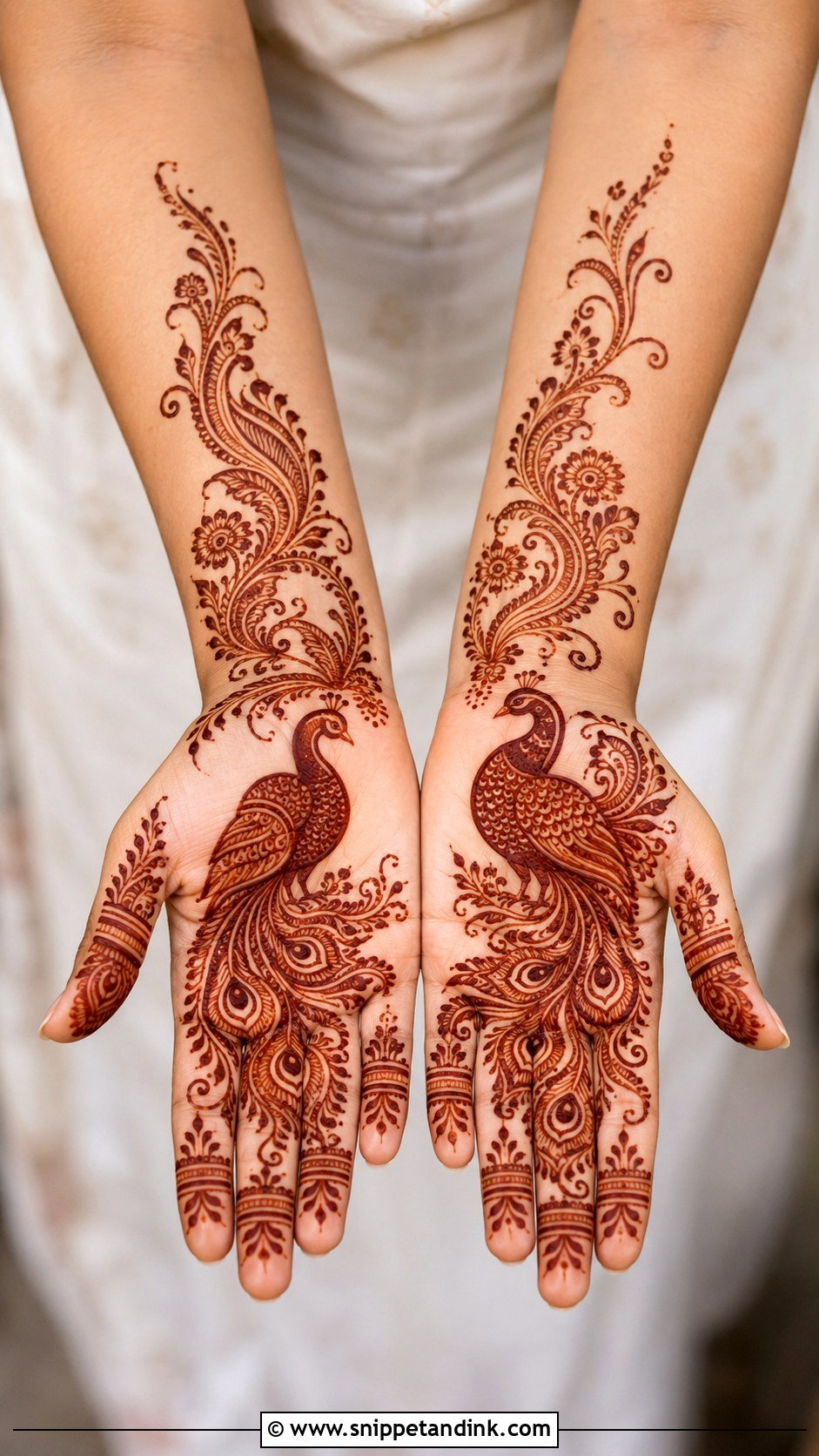 Peacock Mehndi Design - Snippet and Ink - 30 Cool Mehndi Designs