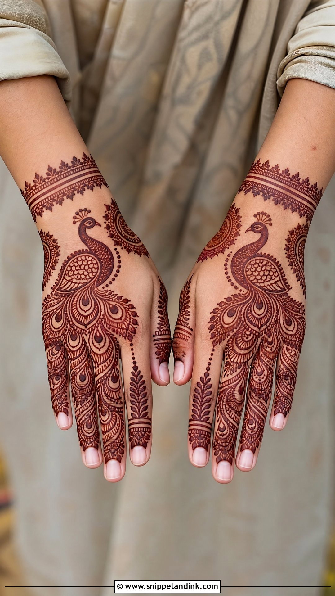Peacock Men Mehndi Design - Snippet and Ink - 25 Men Mehndi Designs