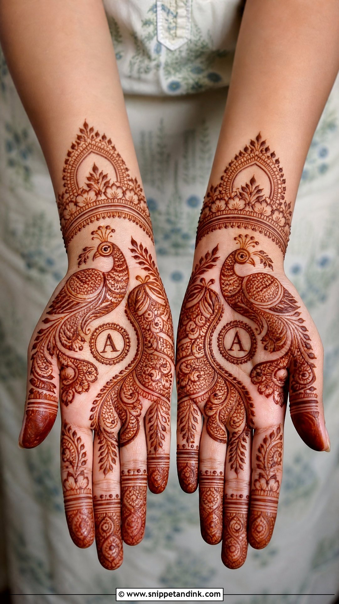 Peacock Mundan Ceremony Mehndi Design - Snippet and Ink - 20 Mundan Ceremony Mehndi Designs