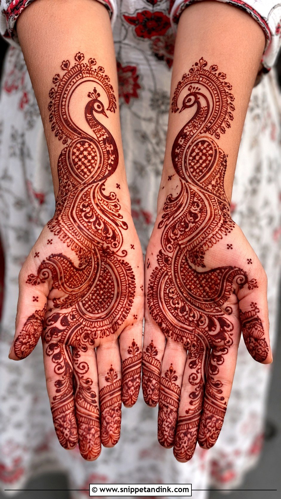 Peacock Paisley Mehndi Design - Snippet and Ink - 35 Peacock Mehndi Designs
