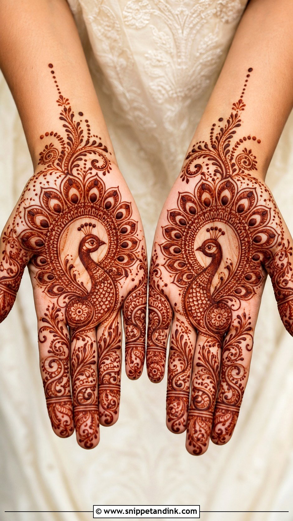 Peacock Palm Mehndi Design - Snippet and Ink - 35 Only Palm Mehndi Design Ideas
