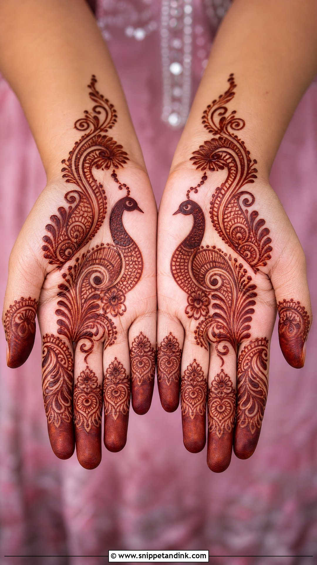Peacock Palm Mehndi Design - Snippet and Ink - 30 Beautiful Palm Mehndi Design Ideas