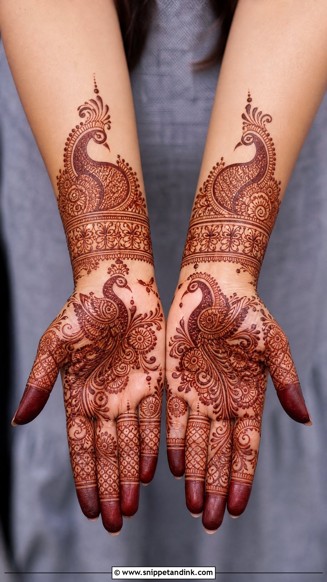Peacock Sister Wedding Mehndi Design - Snippet and Ink - 25 Sister Wedding Mehndi Design Ideas