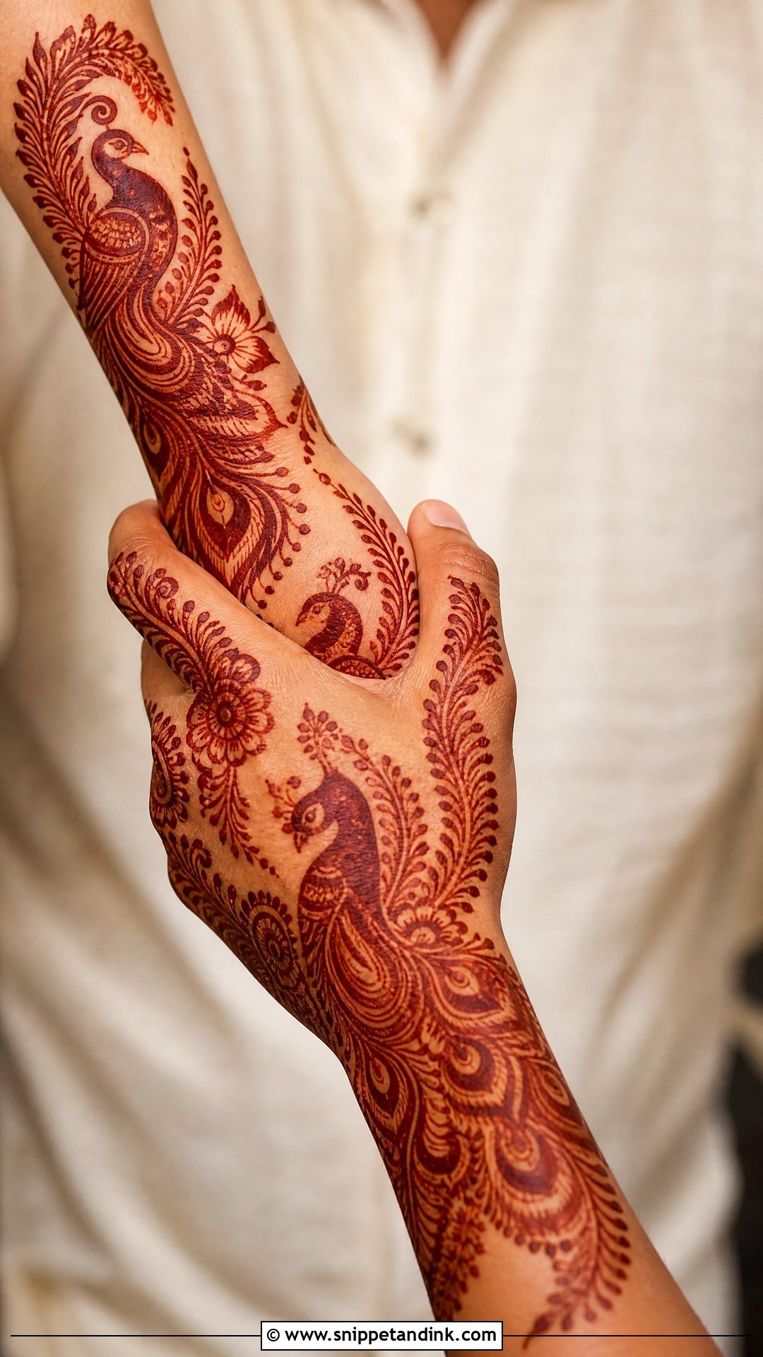 Peacock Varmala Mehndi Design - Snippet and Ink - 20 Varmala Mehndi Design Ideas
