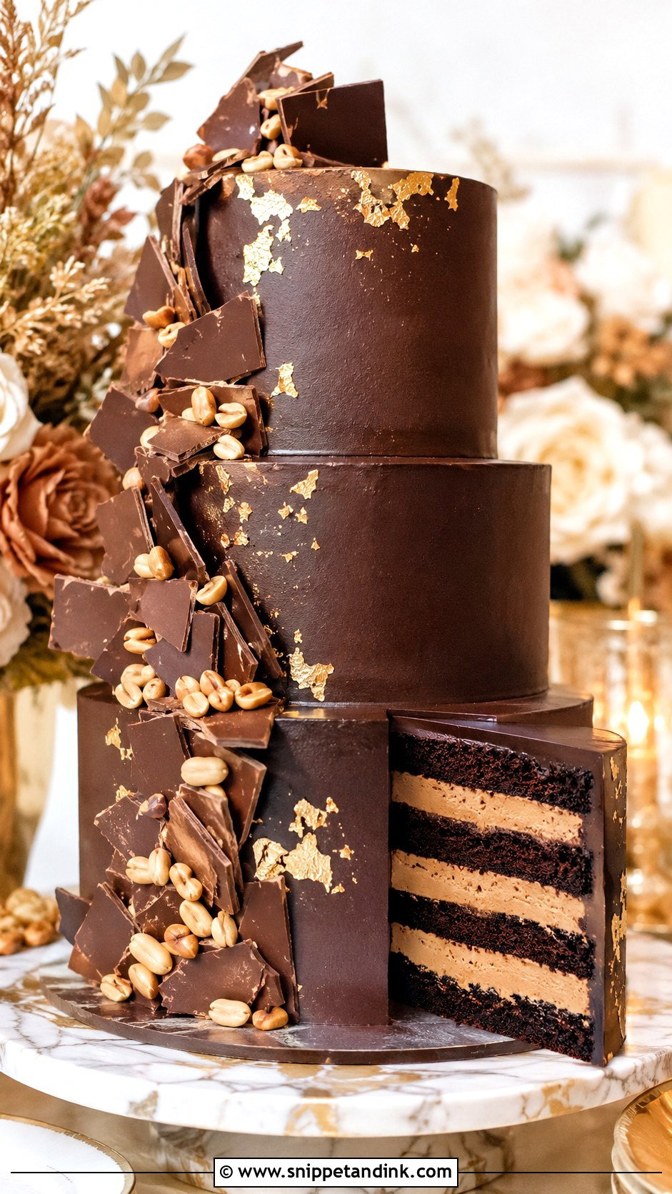 Peanut Butter Mousse Wedding Cake - Snippet and Ink - 25 Mousse Wedding Cake Ideas