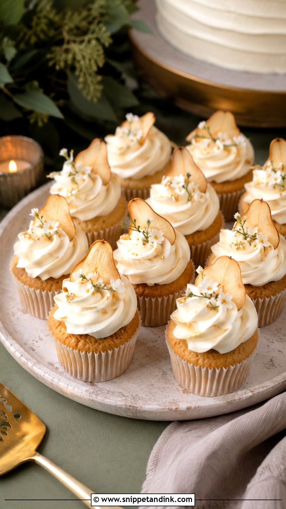 Pear Spice Wedding Cupcakes - Snippet and Ink - 20 Fall Wedding Cupcake Ideas