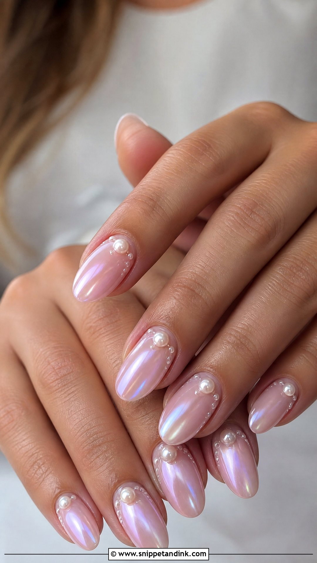 Pearl Accent Bachelorette Nails - Snippet and Ink - 35 Bachelorette Nails