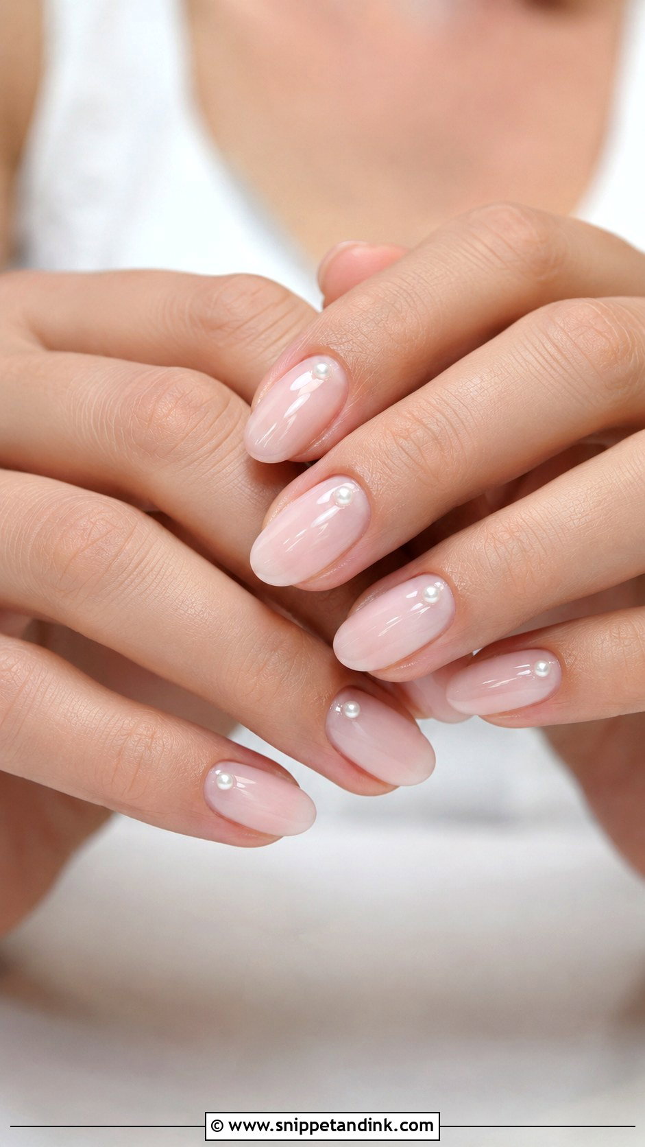 Pearl Accent Bridal Nails - Snippet and Ink - 30 Elegant Bridal Nails