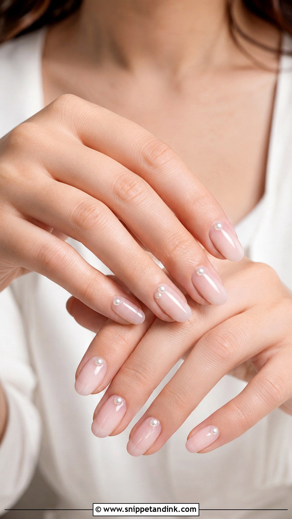 Pearl Accent Bride Nail Extension - Snippet and Ink - 20 Nail Extension for Bride Ideas