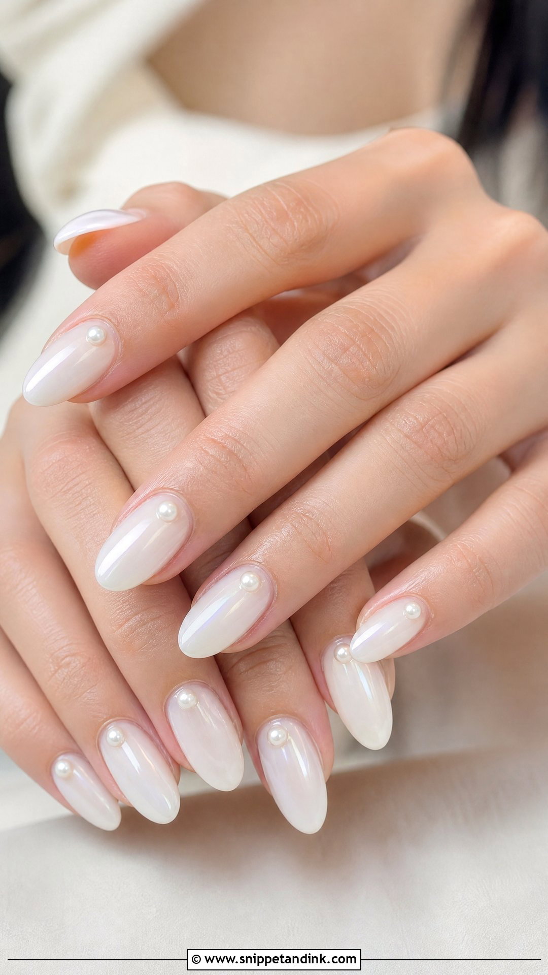Pearl Accent Bride Nails - Snippet and Ink - 35 Bride Nails