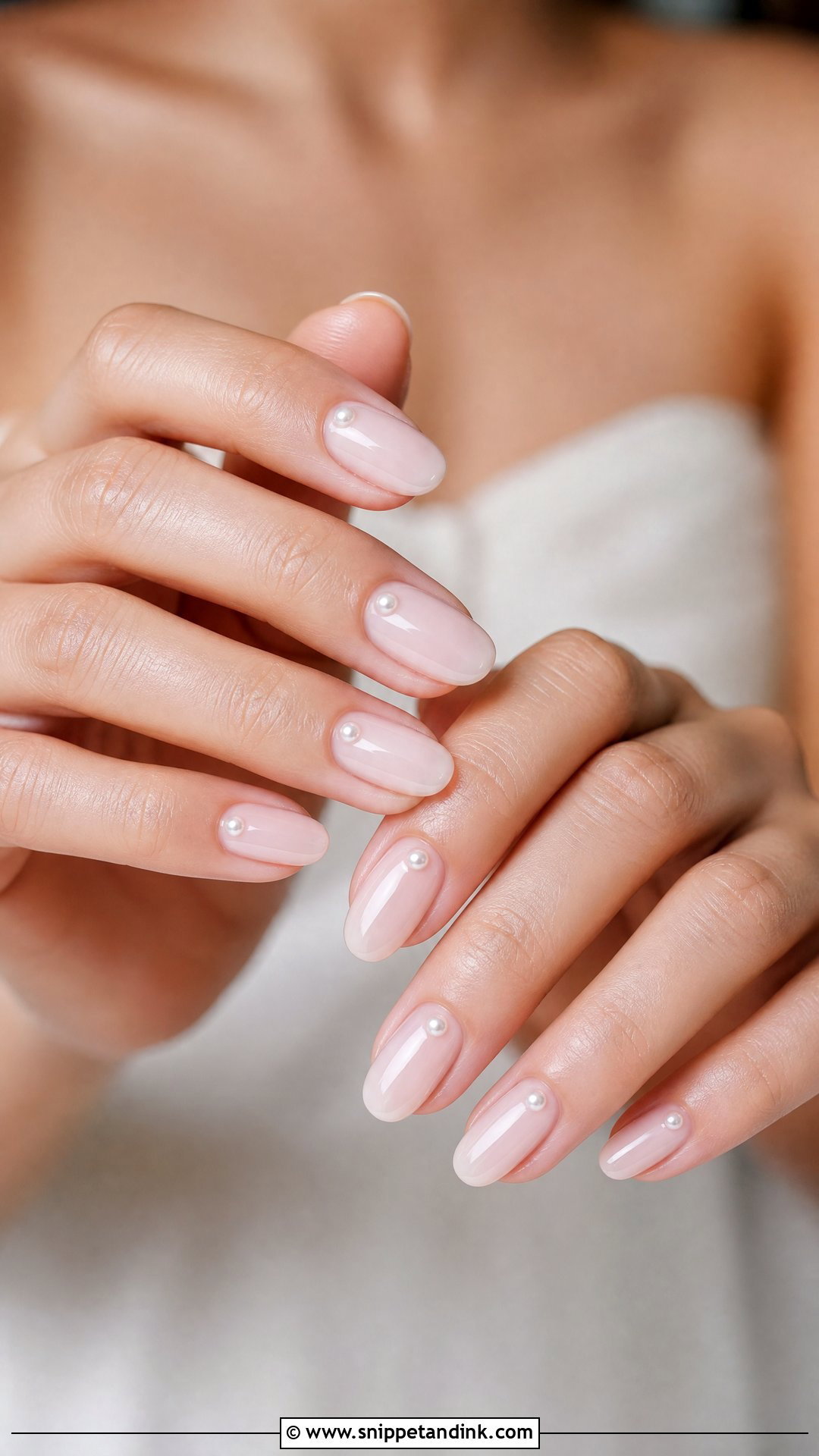 Pearl Accent Bridesmaid Nails - Snippet and Ink - 25 Nails for Wedding Bridesmaid