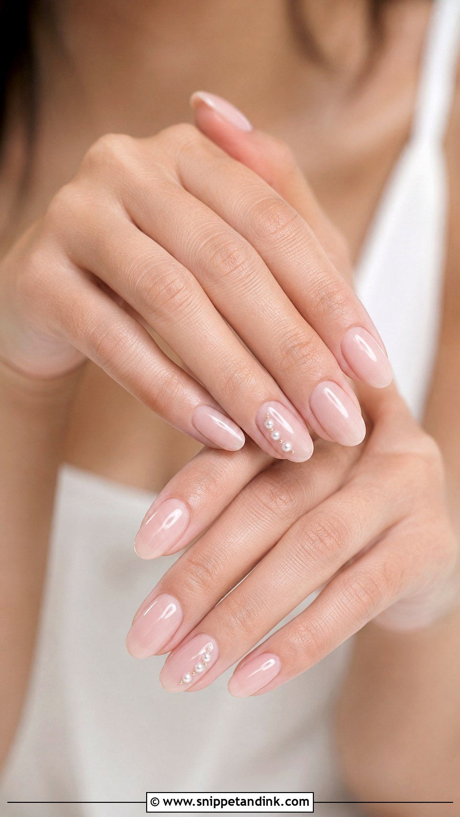 Pearl Accent Maid Of Honor Nails - Snippet and Ink - 20 Maid of Honor Nails Ideas Wedding Day