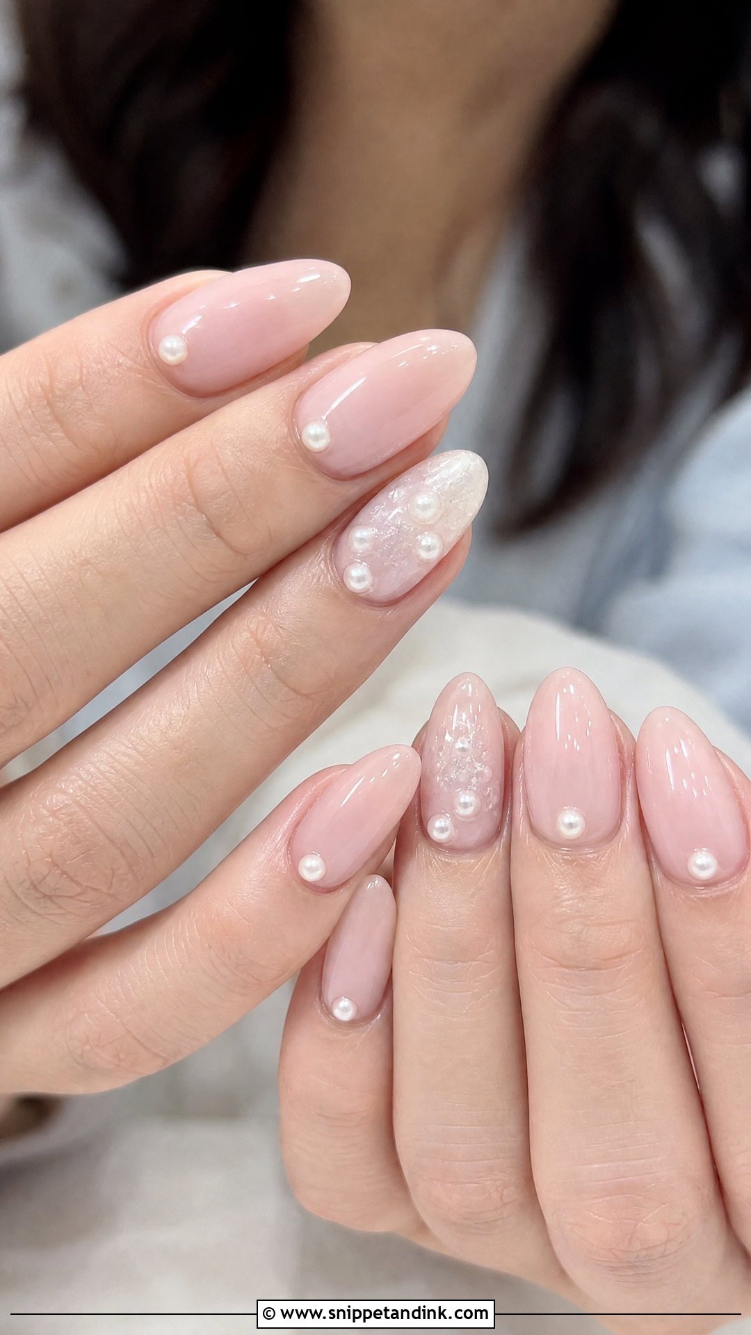 Pearl Accent Marriage Nails - Snippet and Ink - 25 Nails for Marriage