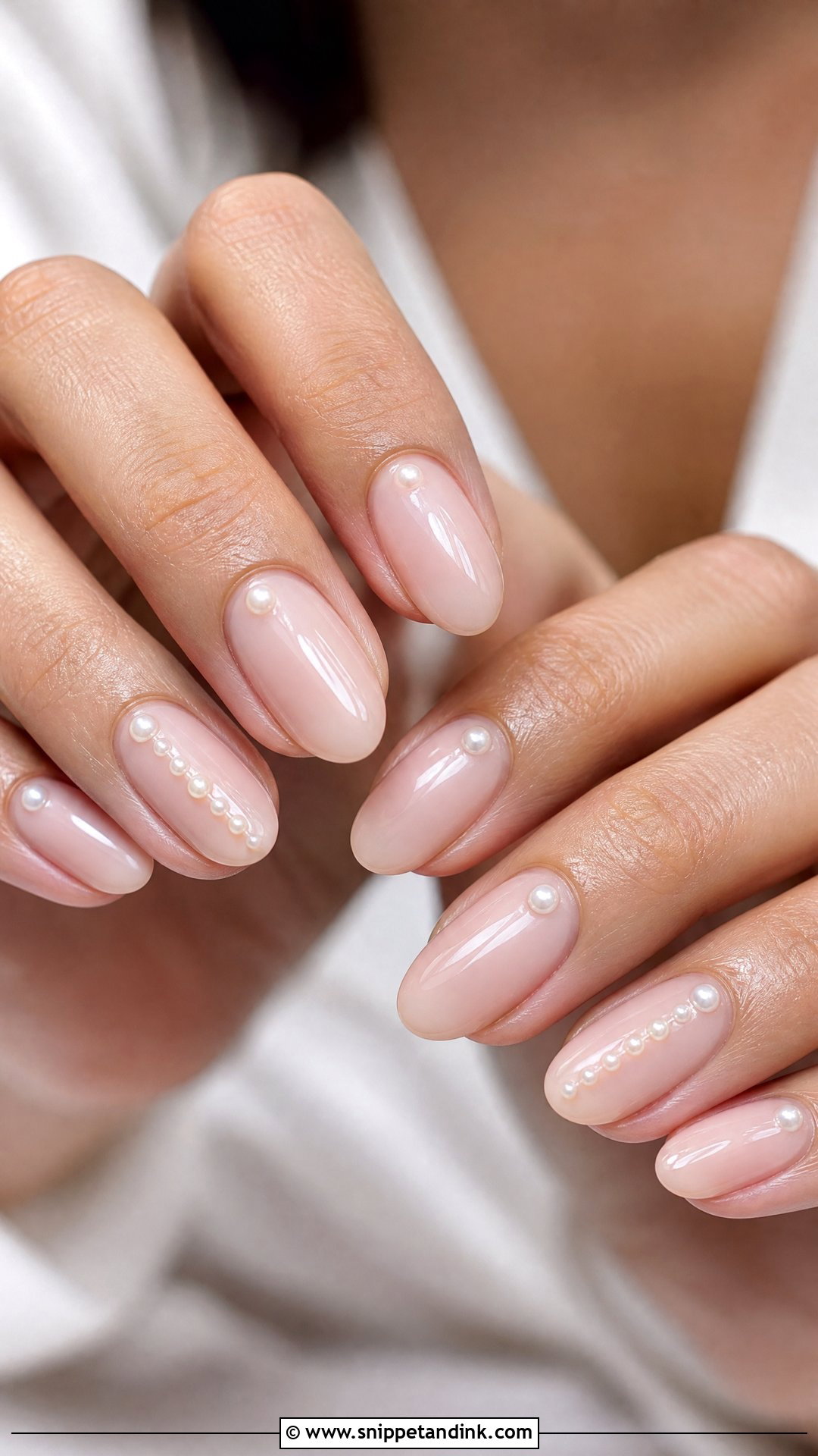 Pearl Accent Proposal Nails - Snippet and Ink - 25 Nails for Proposal