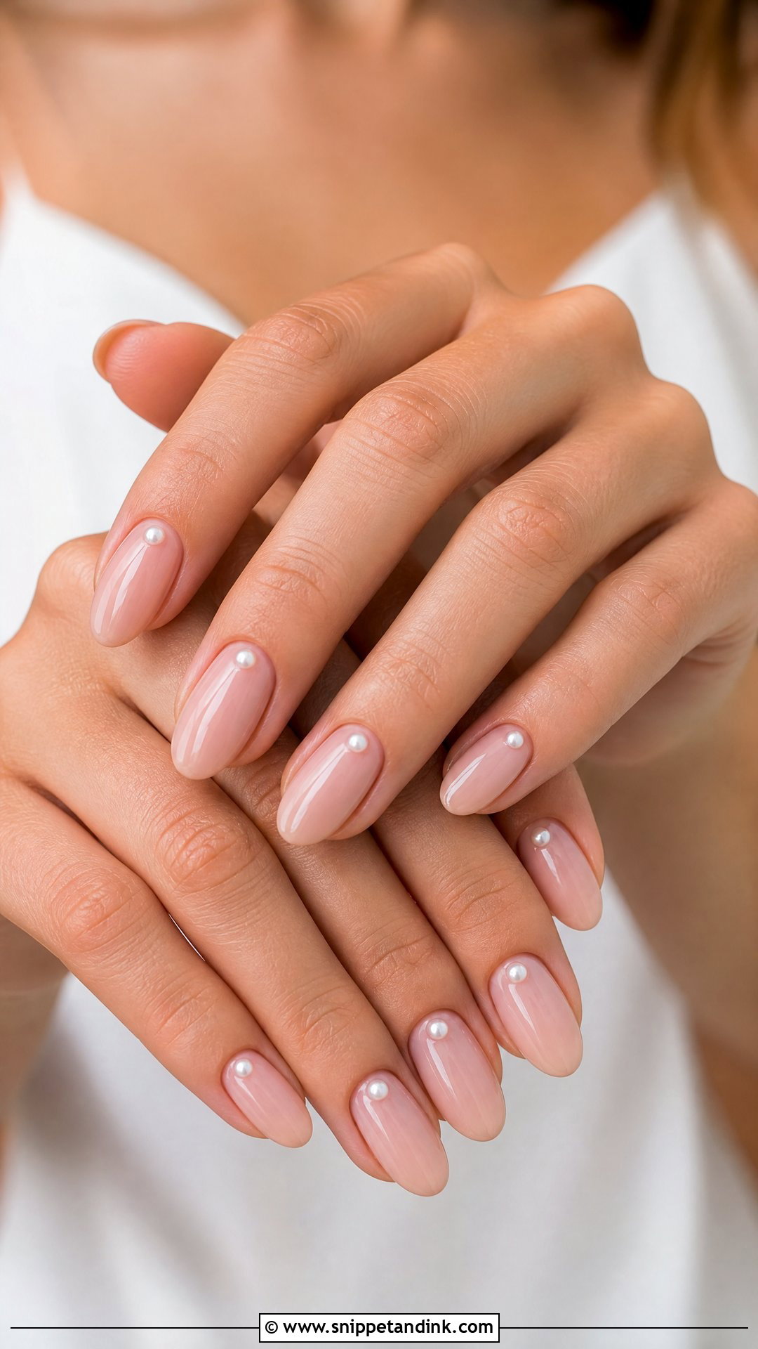 Pearl Accent Summer Wedding Nails - Snippet and Ink - 25 Summer Wedding Nails