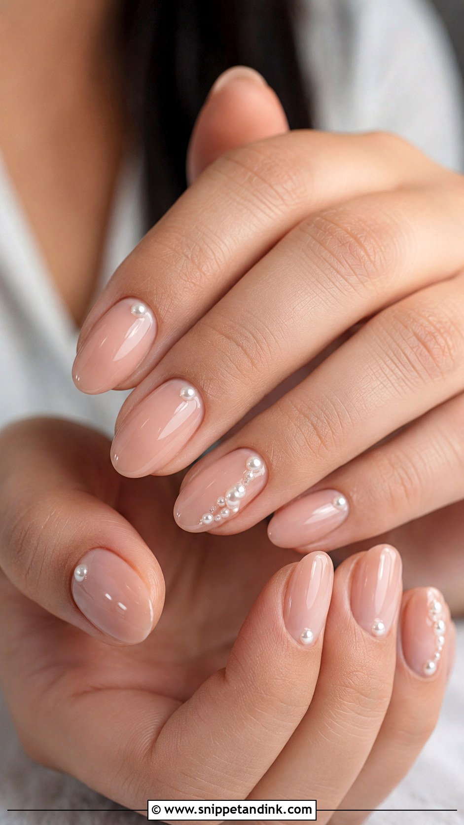 Pearl Accent Wedding Anniversary Nails - Snippet and Ink - 20 Wedding Anniversary Nails