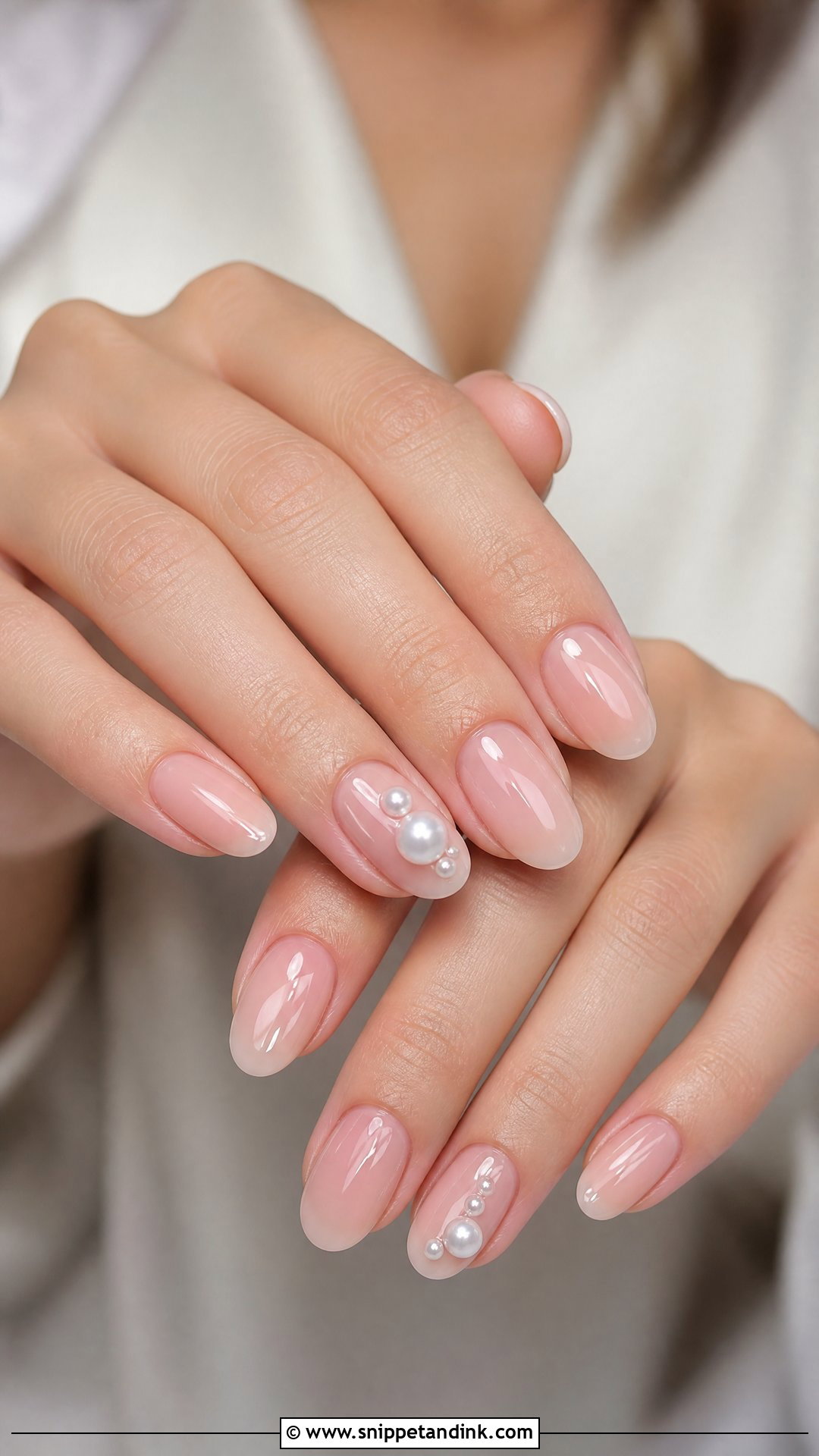 Pearl Accent Wedding Guest Nails - Snippet and Ink - 25 Nails for a Wedding Guest