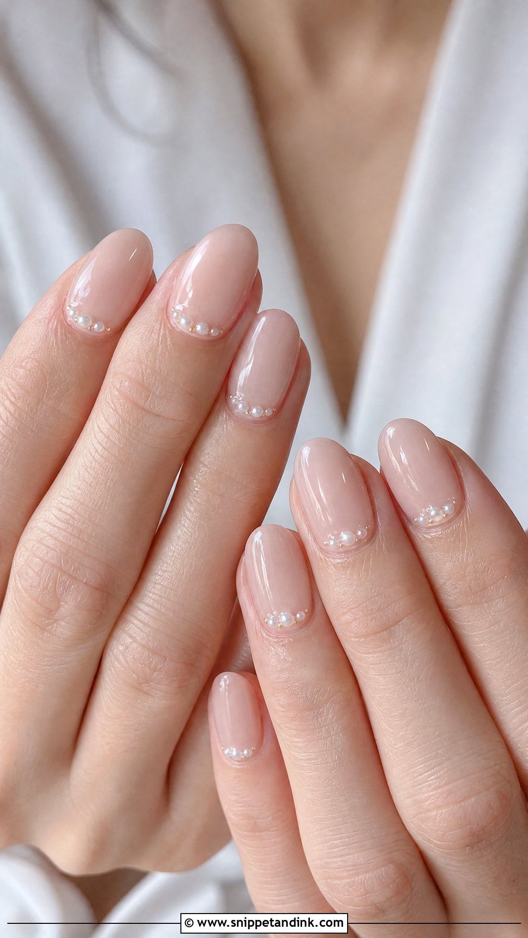 Pearl Accent Wedding Guest Nails - Snippet and Ink - 35 Wedding Guest Nails
