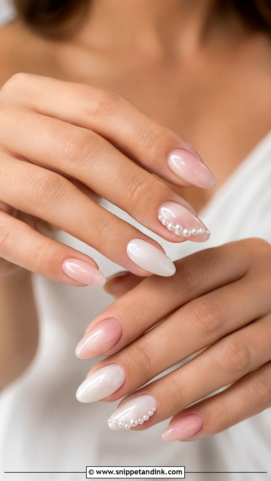 Pearl Accent Wedding Nails - Snippet and Ink - 20 Pearl Wedding Nails for Bride