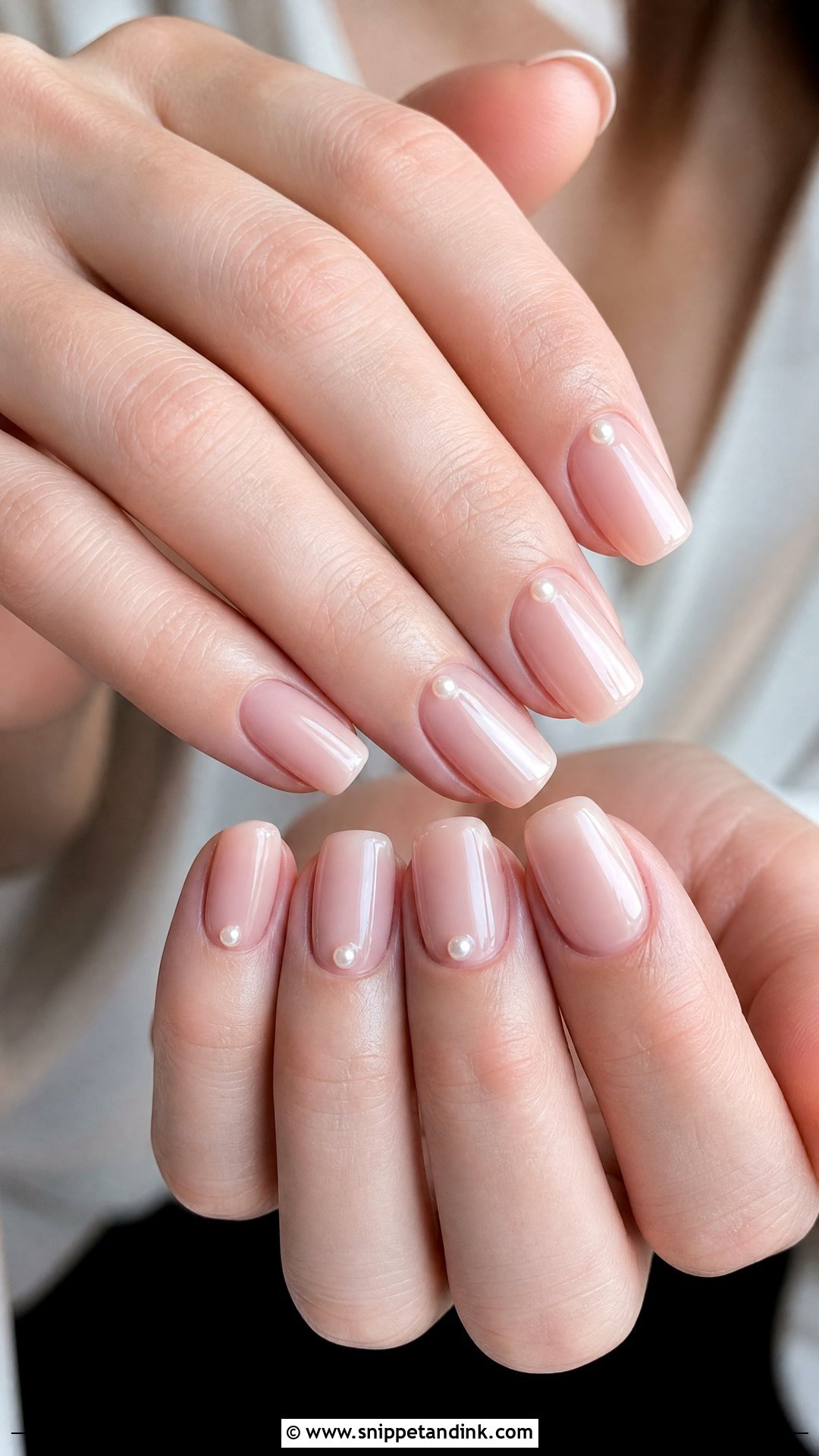 Pearl Accent Wedding Nails - Snippet and Ink - 25 Classy Wedding Nails