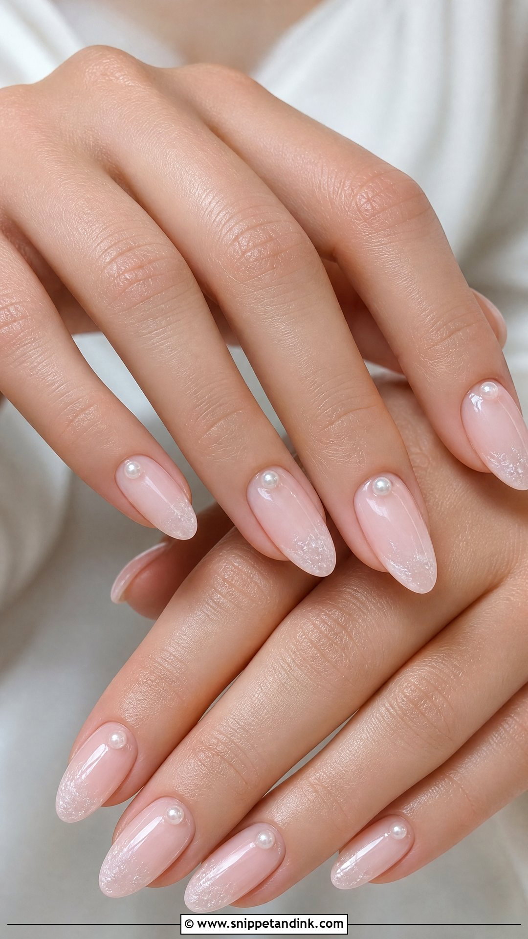 Pearl Accent Wedding Nails - Snippet and Ink - 25 Nails for a Wedding