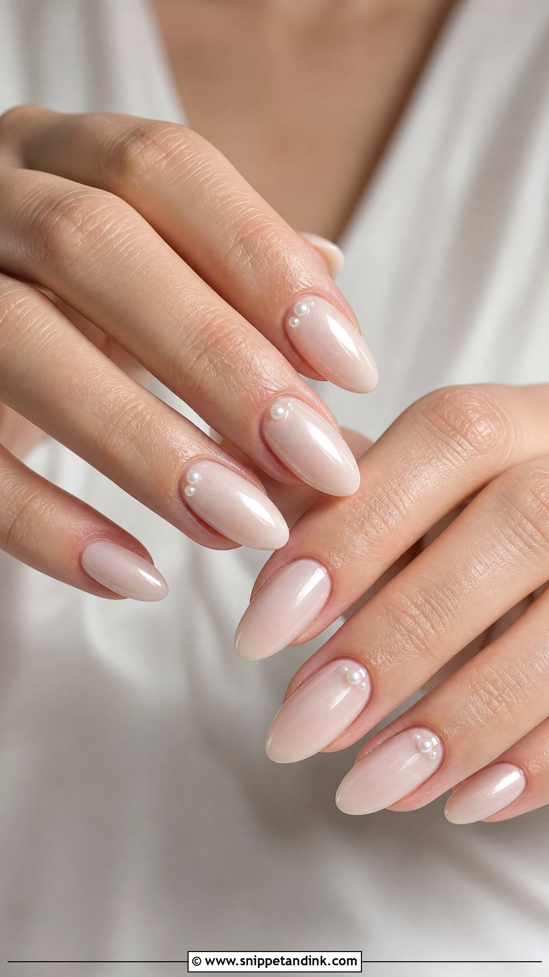 Pearl Accent Wedding Nails - Snippet and Ink - 25 Pearl Wedding Nails