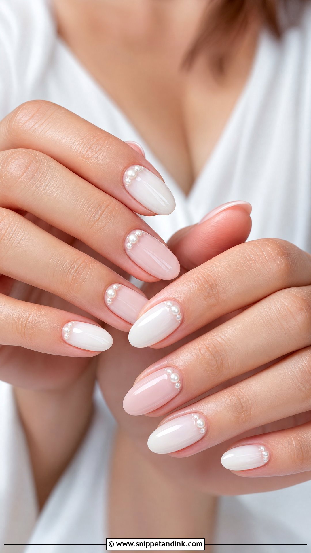 Pearl Accent Wedding Nails - Snippet and Ink - 25 Unique Wedding Nails for Bride