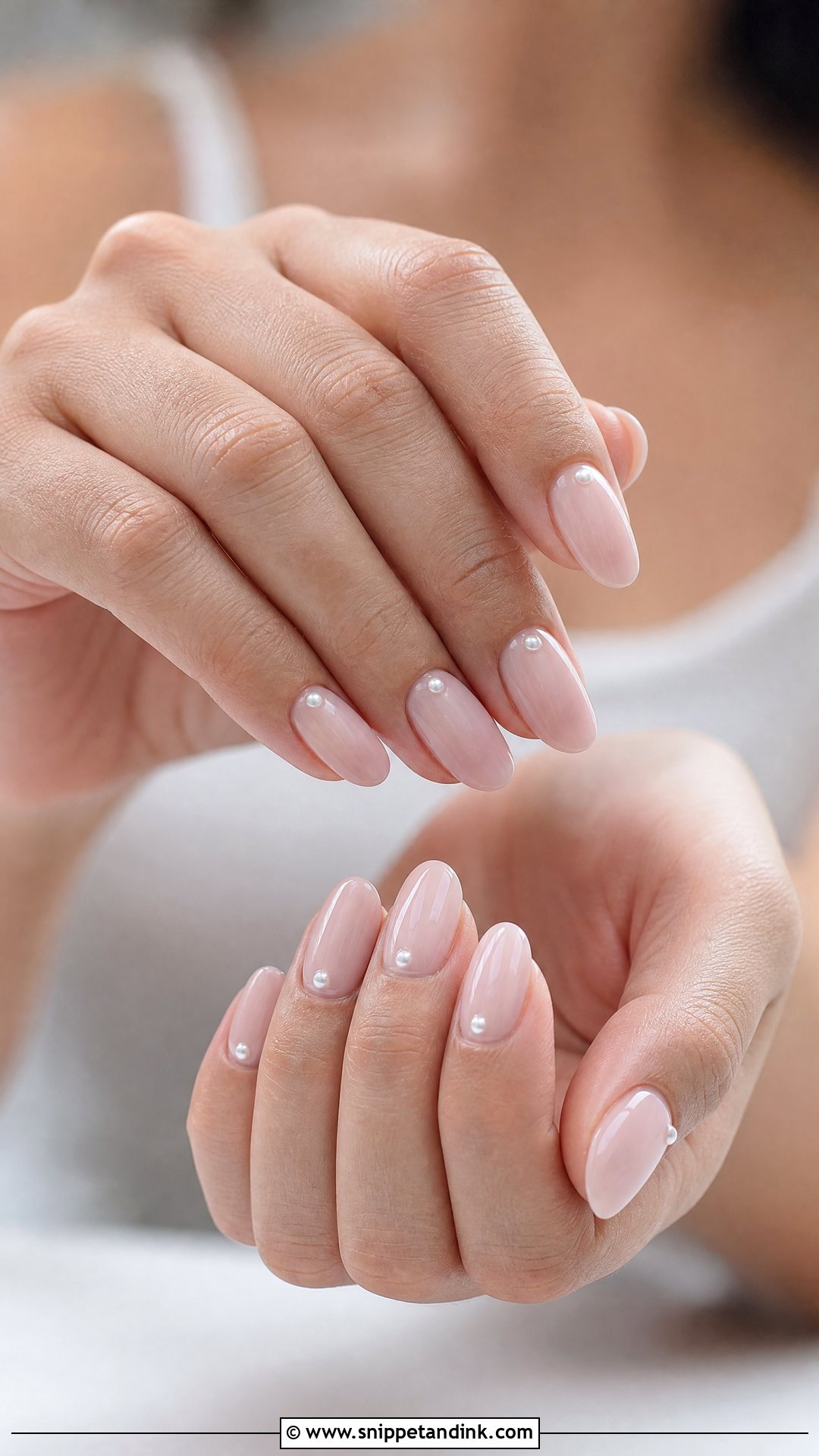Pearl Accent Wedding Nails - Snippet and Ink - 25 Wedding Nail Designs