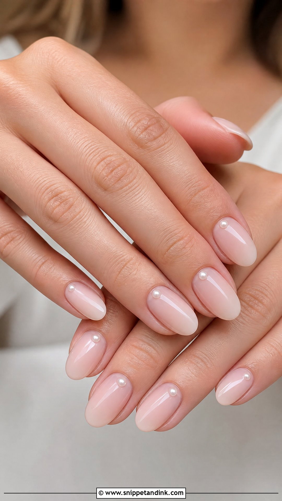 Pearl Accent Wedding Nails - Snippet and Ink - 35 Nails for Wedding