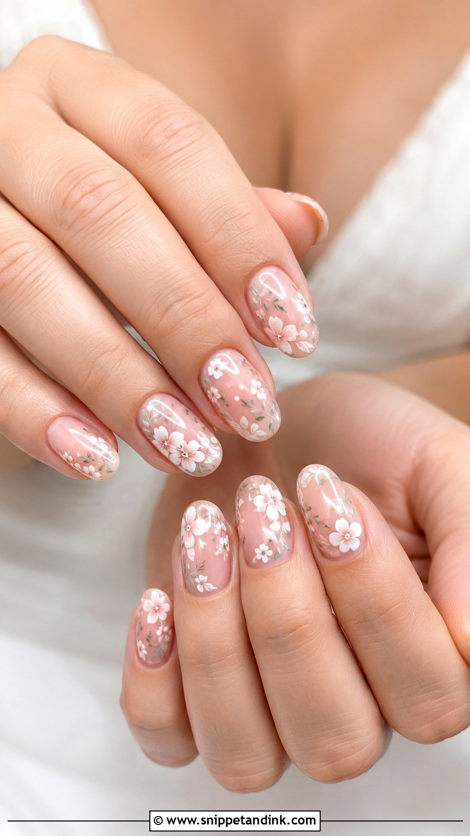 Pearl Accent Wedding Nails - Snippet and Ink - 20 Aesthetic Wedding Nails