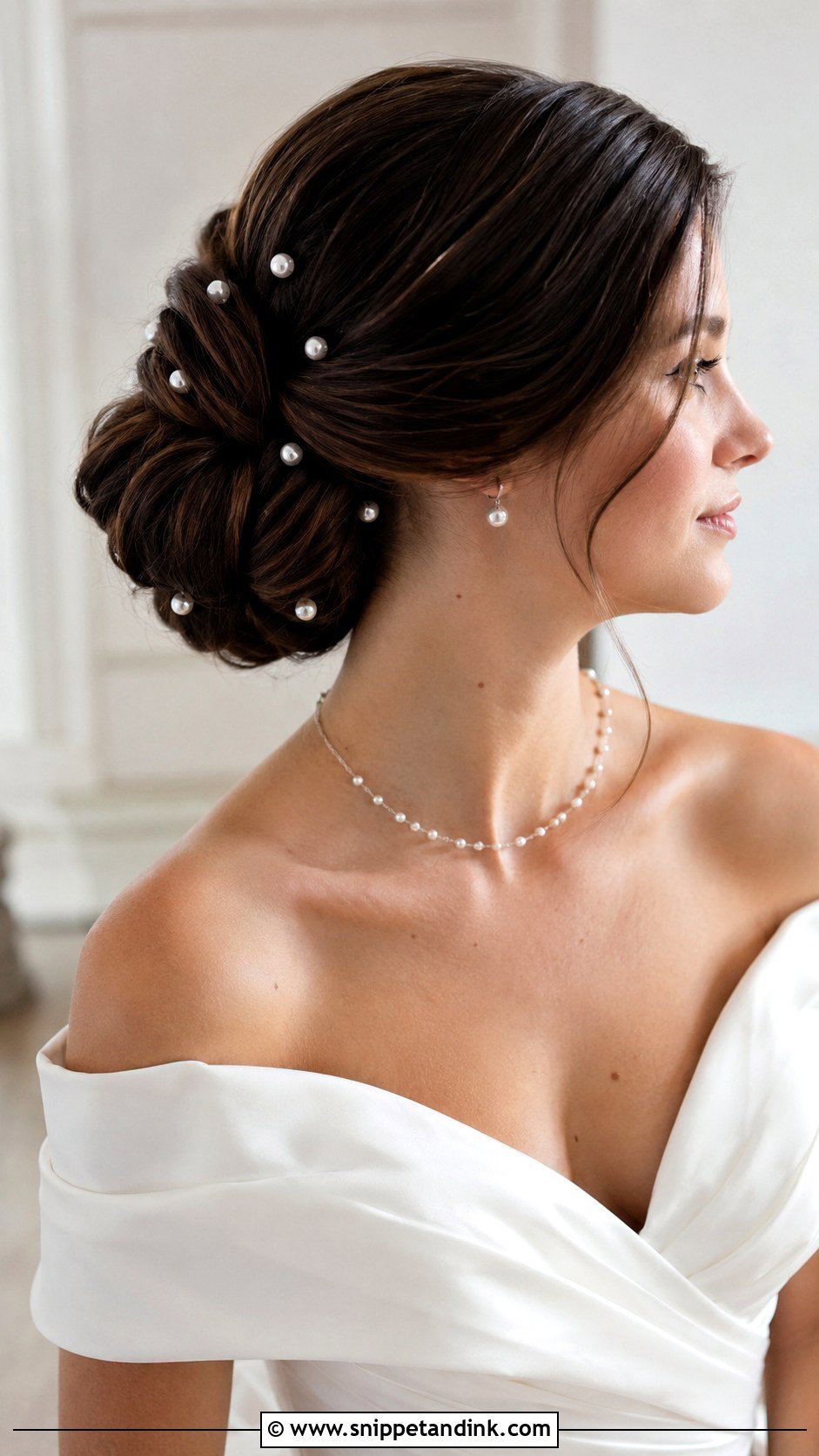 Pearl Accented Bridal Updo - Snippet and Ink - 25 Elegant Bridal Hair Ideas