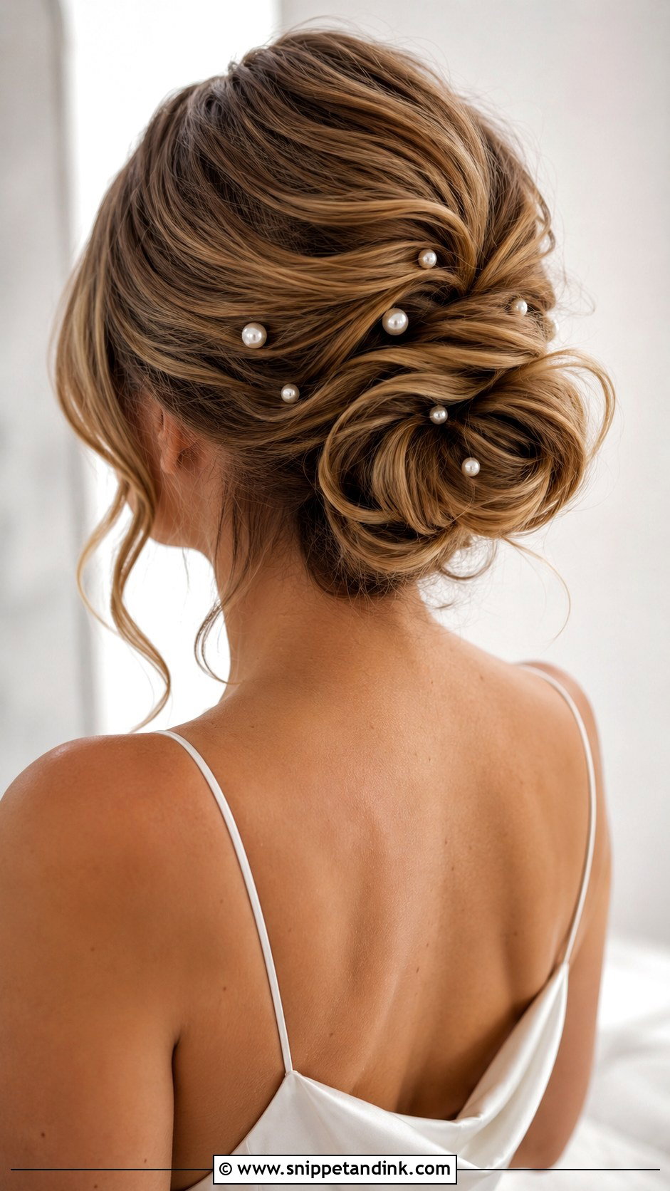 Pearl Accented Bun - Snippet and Ink - 25 Wedding Buns