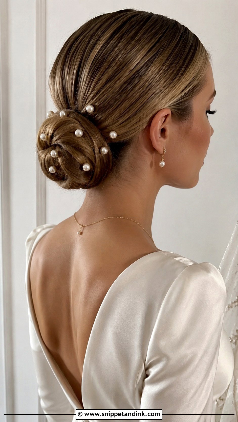 Pearl Accented Bun Tutorial - Snippet and Ink - 20 Bridal Hairstyle Tutorial Ideas