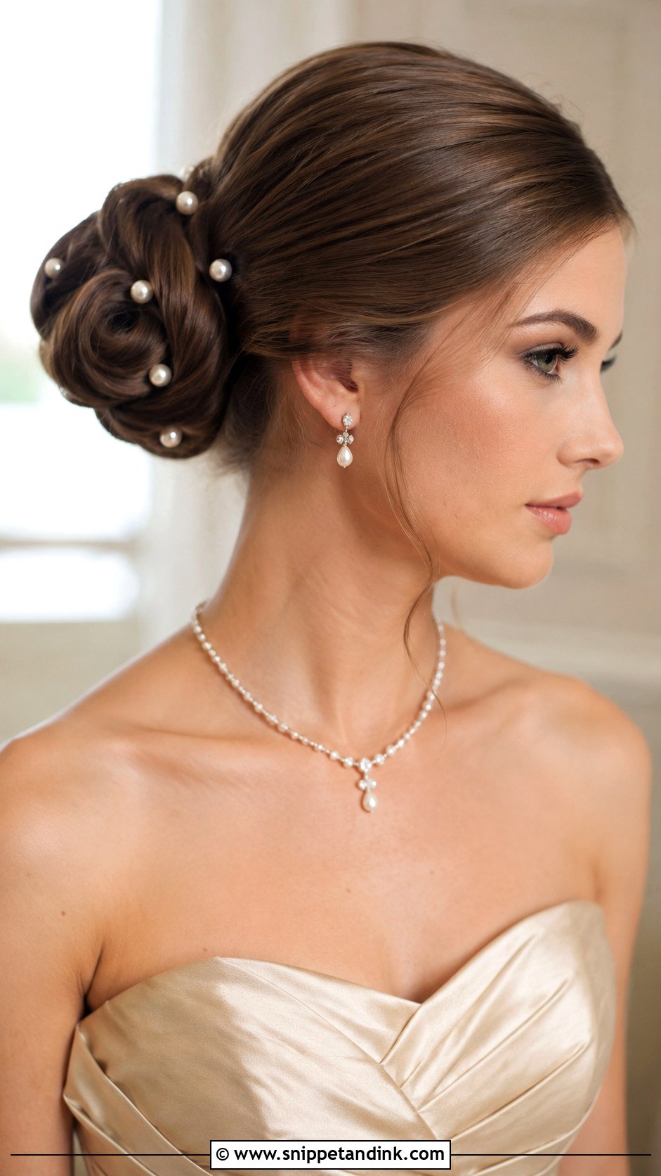 Pearl Accented Updo - Snippet and Ink - 25 Mother of the Bride Hairdos