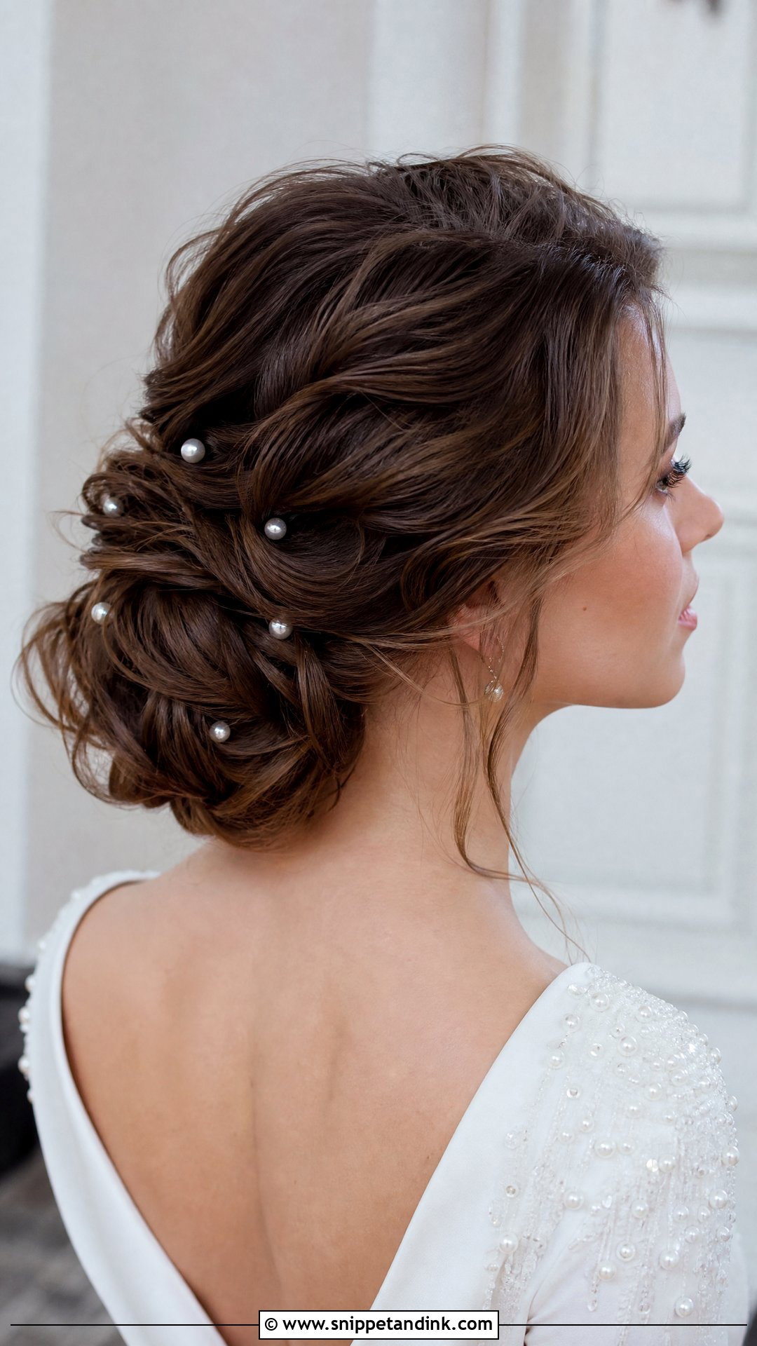 Pearl Accented Updo - Snippet and Ink - 20 Wedding Hairstyles 2024