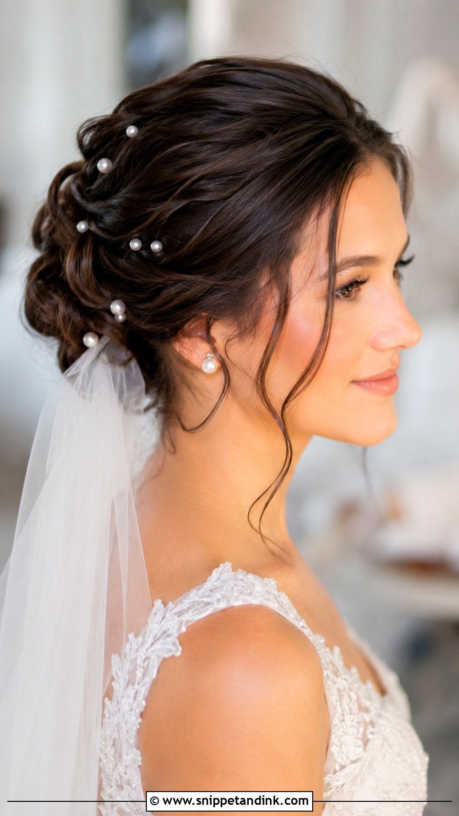 Pearl Accented Wedding Updo - Snippet and Ink - 30 Hairstyles for Long Hair Wedding