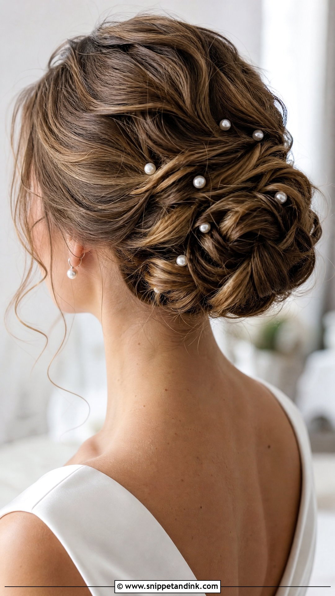 Pearl Accented Wedding Updo - Snippet and Ink - 20 Romantic Wedding Hair Updo Ideas
