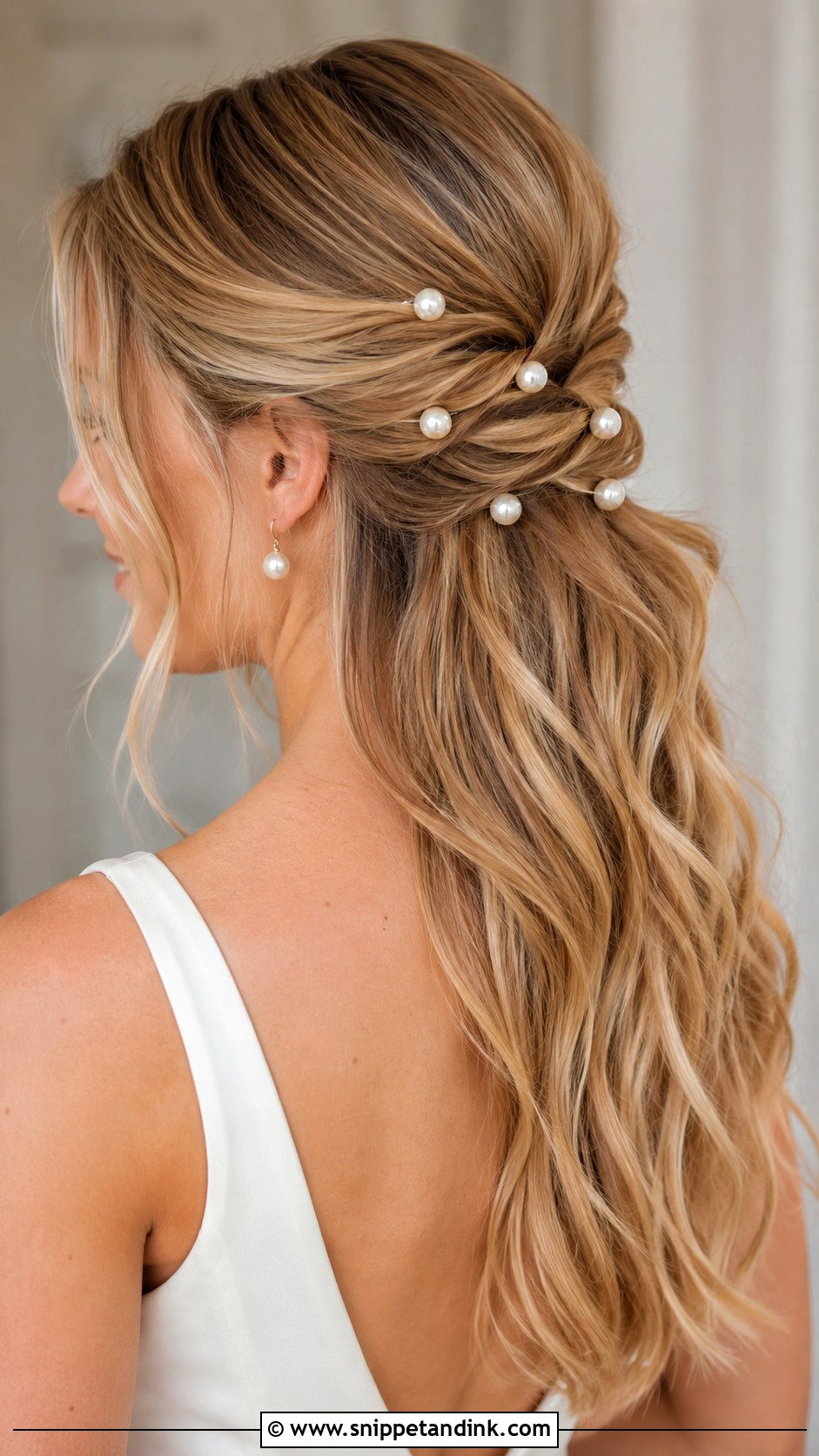 Pearl Accessorized Hairstyle - Snippet and Ink - 25 Hair Styles for Wedding Party