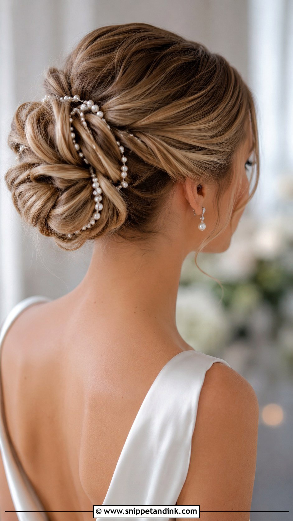 Pearl Adorned Bun - Snippet and Ink - 30 Bridal Hair Buns