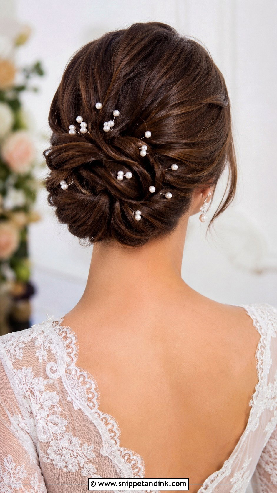 Pearl Adorned Chignon - Snippet and Ink - 25 Marriage Hairstyles