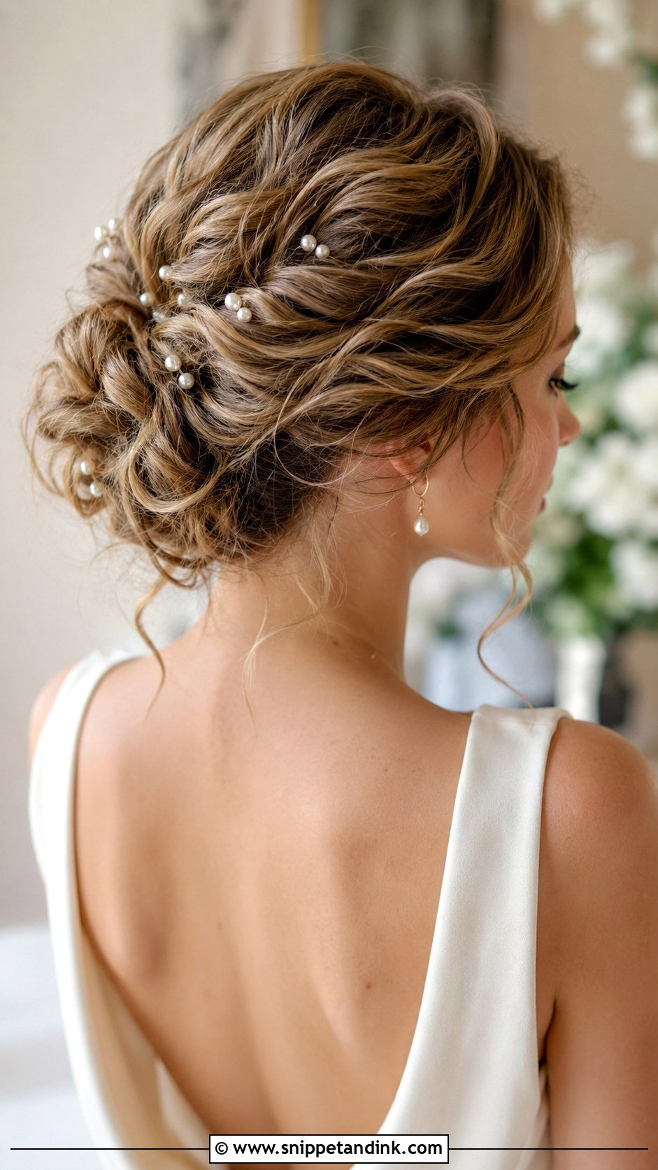 Pearl Adorned Updo - Snippet and Ink - 25 Hairstyle for Wedding Function Ideas