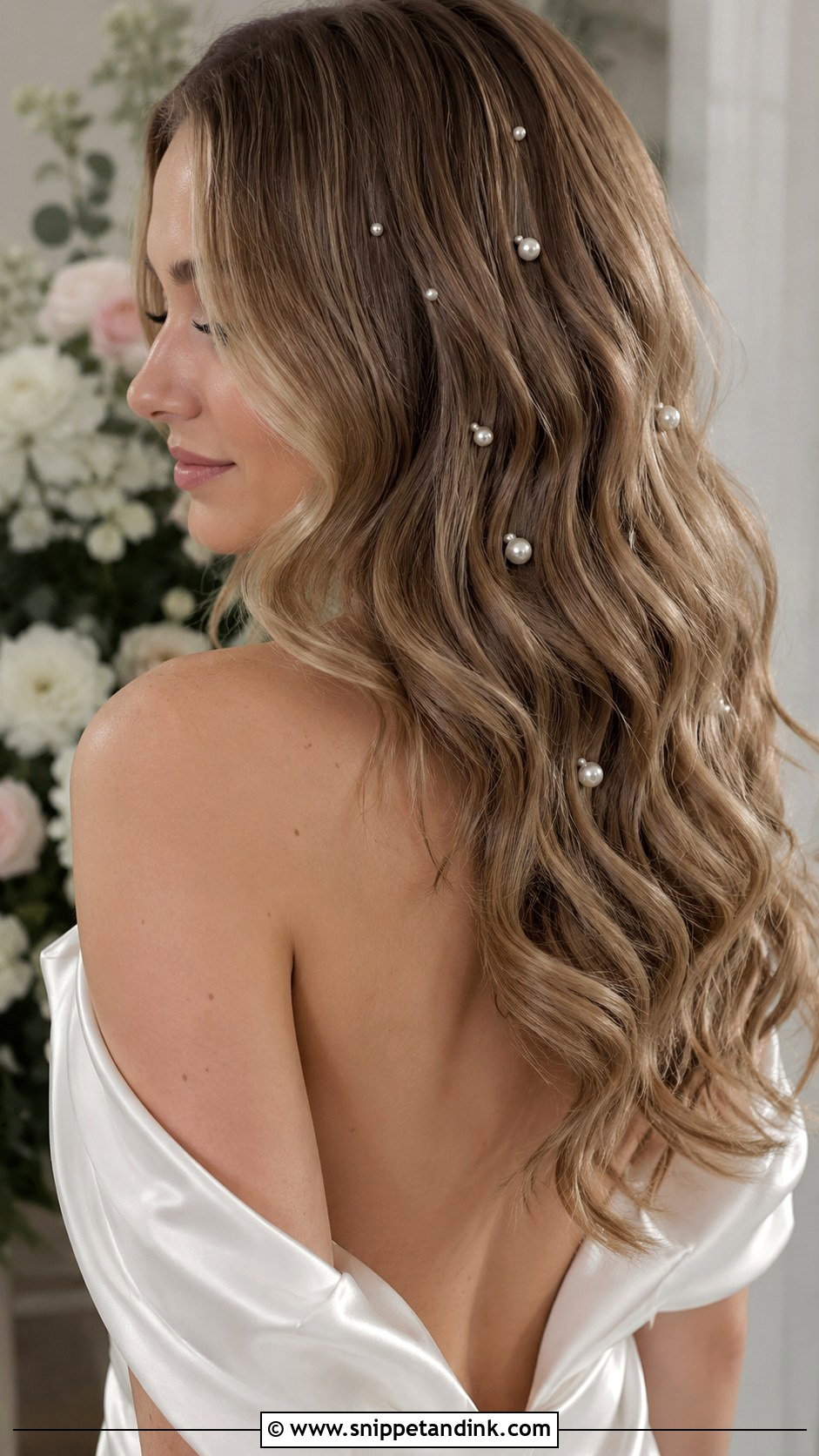 Pearl Adorned Waves for Wedding Hair - Snippet and Ink - 25 Wedding Hairstyles for Long Hair Down